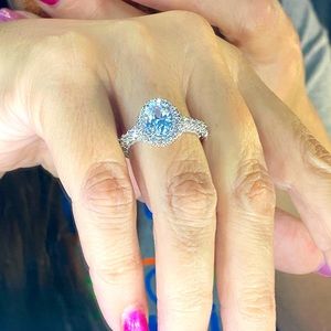 Gorgeous 926 silver white Sapphire stones